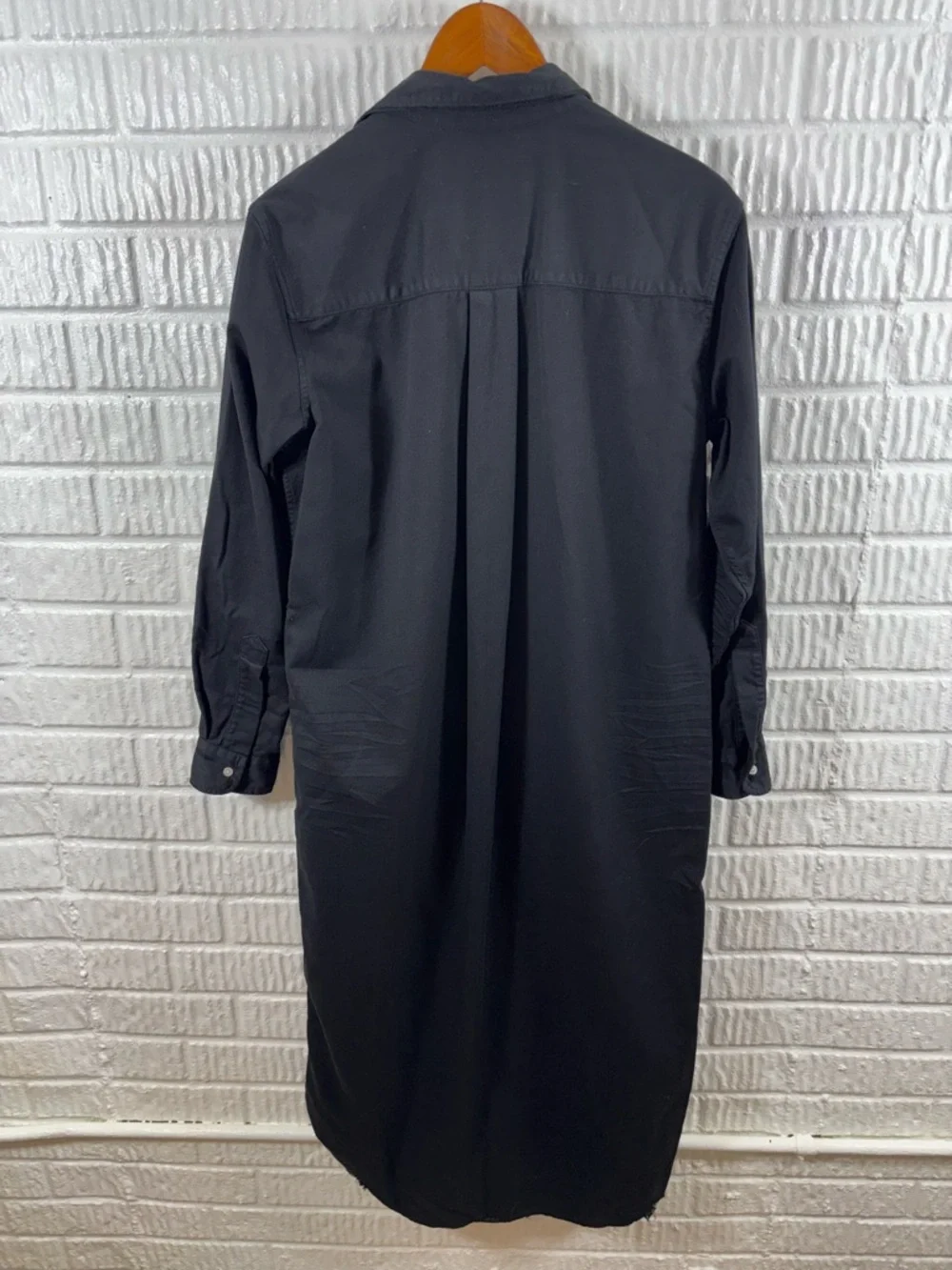 Frank & Eileen Rory Black Famous Denim Button Down Maxi Shirt Dress XXS - Picture 6 of 7